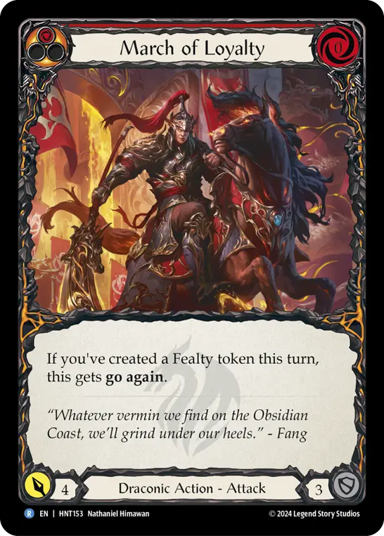 March of Loyalty RED HNT153 - The Hunted - Flesh and blood card
