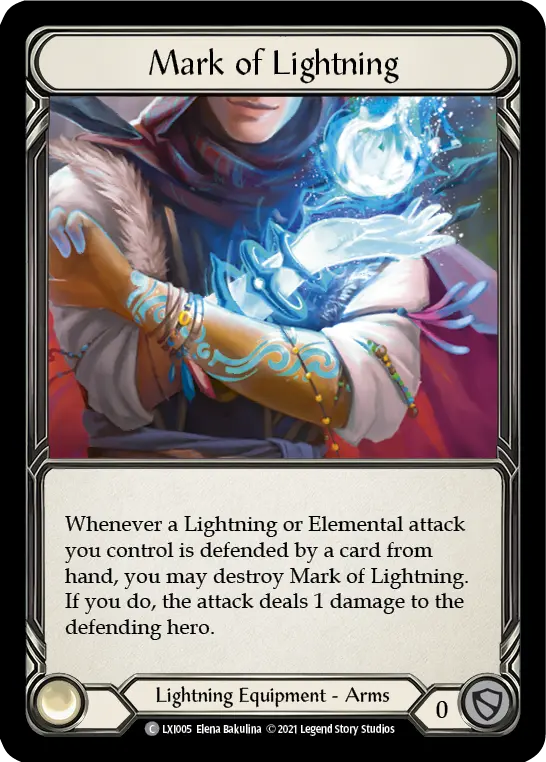 Mark of Lightning LXI005 - Lexi - Blitz Deck - Flesh and blood card