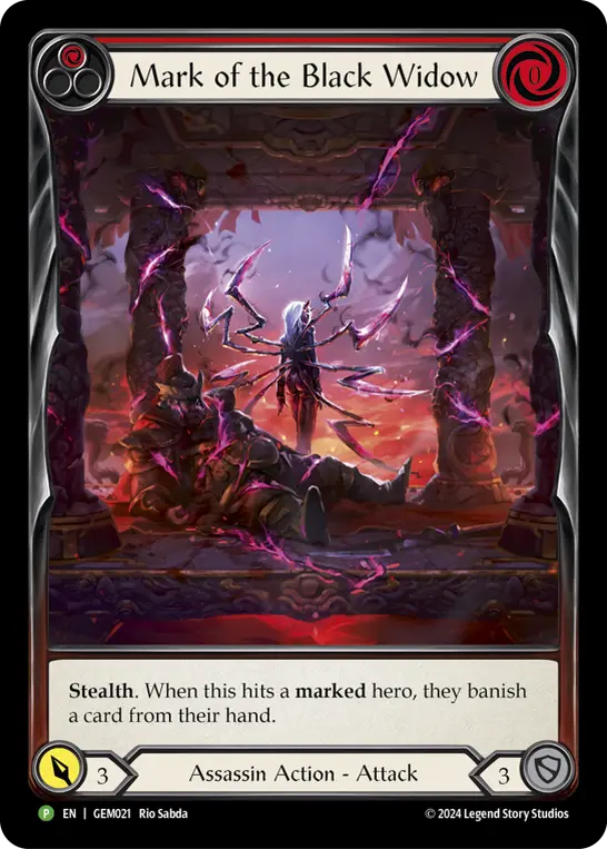 Mark of the Black Widow RED GEM021 - GEM - Pack 1 - Flesh and blood card