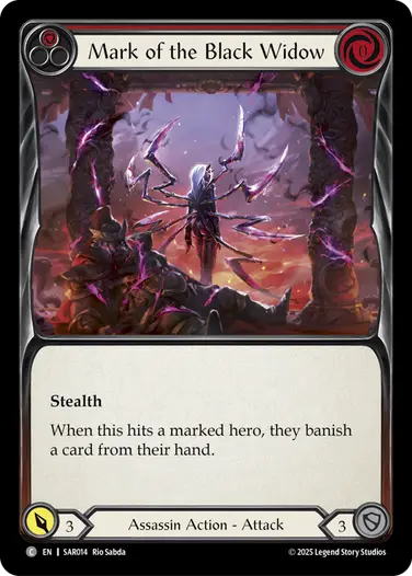 Mark of the Black Widow SAR014 - Silver Age Chapter 2 - Arakni, Web of Deceit - Flesh and blood card
