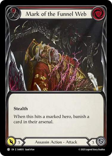 Mark of the Funnel Web SAR015 - Silver Age Chapter 2 - Arakni, Web of Deceit - Flesh and blood card