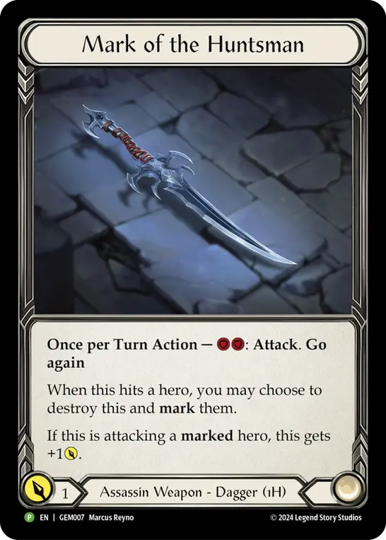 Mark of the Huntsman GEM007-CF - GEM - Pack 1 - Flesh and blood card