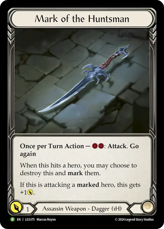Mark of the Huntsman LGS375-RF - Pre-release - The Hunted - Flesh and blood card