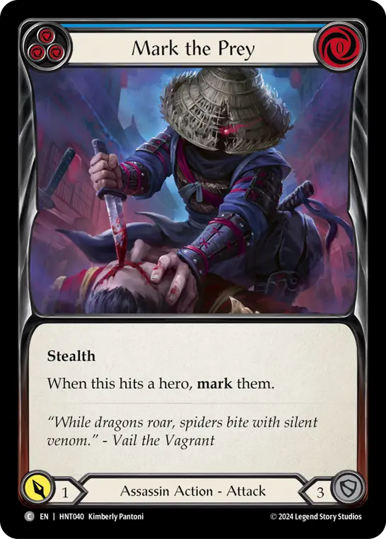 Mark the Prey BLUE HNT040 - The Hunted - Flesh and blood card
