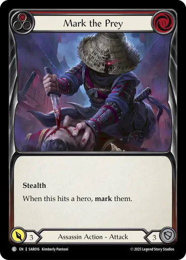 Mark the Prey SAR016 - Silver Age Chapter 2 - Arakni, Web of Deceit - Flesh and blood card