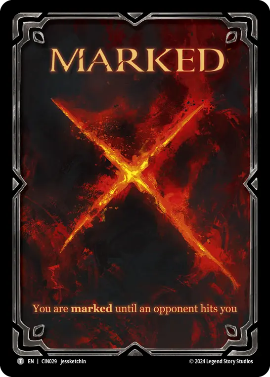 Marked CIN029 - The Hunted Blitz Deck - Cindra - Flesh and blood card