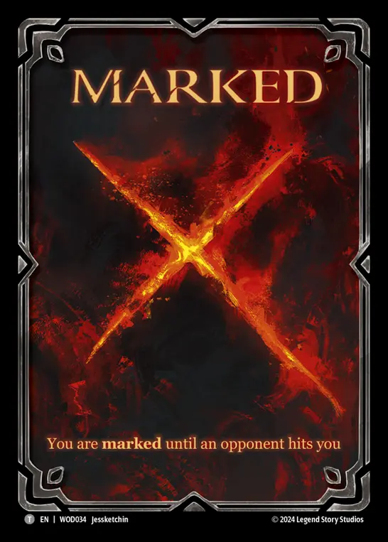 Marked WOD034 - The Hunted Blitz Deck - Arakni, Web of Deceit - Flesh and blood card