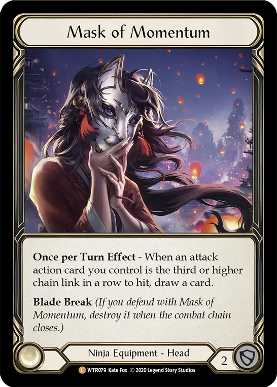 Mask of Momentum R-WTR079-RF - Welcome to Rathe - Unlimited Revised - Flesh and blood card