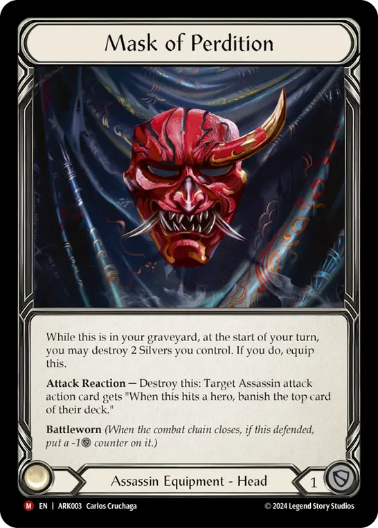 Mask of Perdition ARK003 - The Hunted Blitz Deck - Arakni - Flesh and blood card