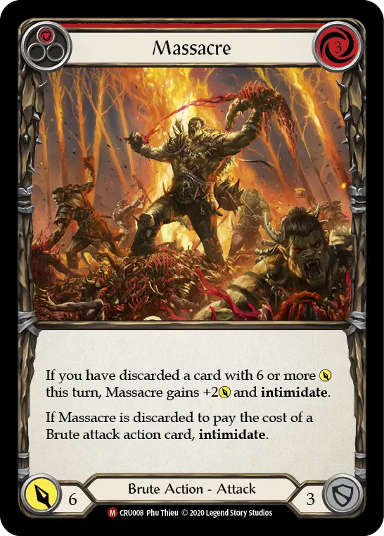 Massacre RED CRU008 - Crucible of War - Flesh and blood card