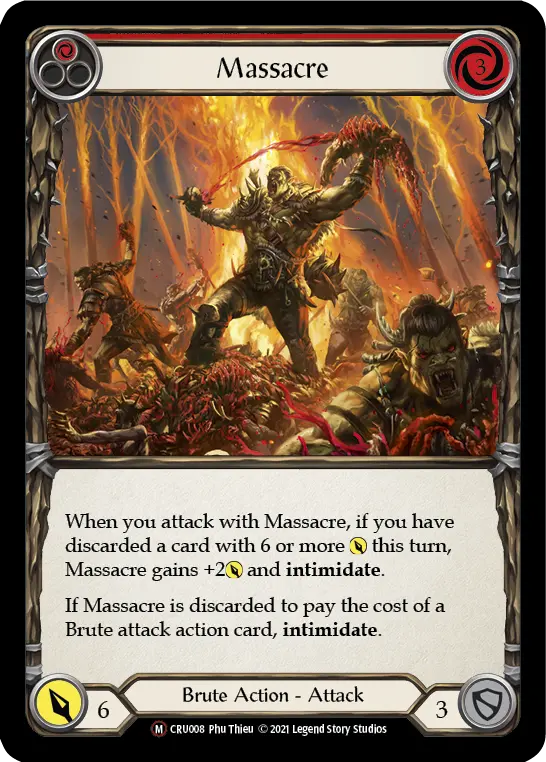 Massacre RED U-CRU008-RF - Crucible of War - Unlimited - Flesh and blood card