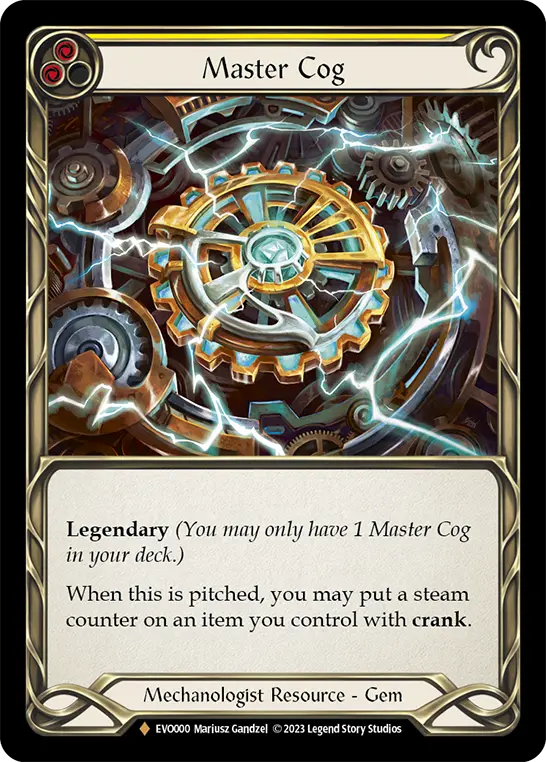 Master Cog YELLOW EVO000-RF - Bright Lights - Flesh and blood card