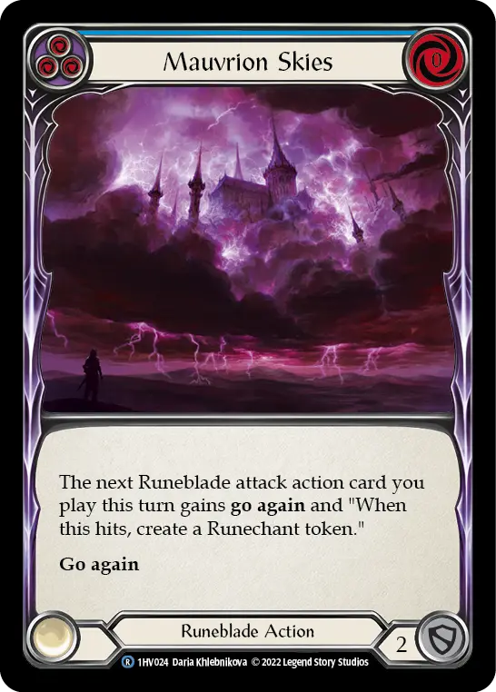 Mauvrion Skies BLUE 1HV024 - Viserai - Blitz Deck - Flesh and blood card