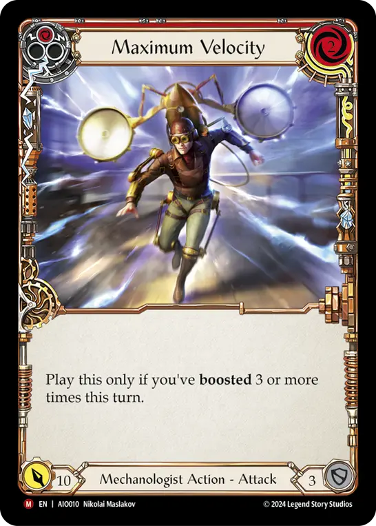 Maximum Velocity RED AIO010 - Armory Deck - Dash I/O - Flesh and blood card