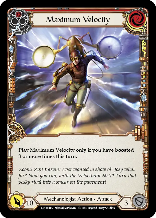 Maximum Velocity RED ARC008 - Arcane Rising - Flesh and blood card