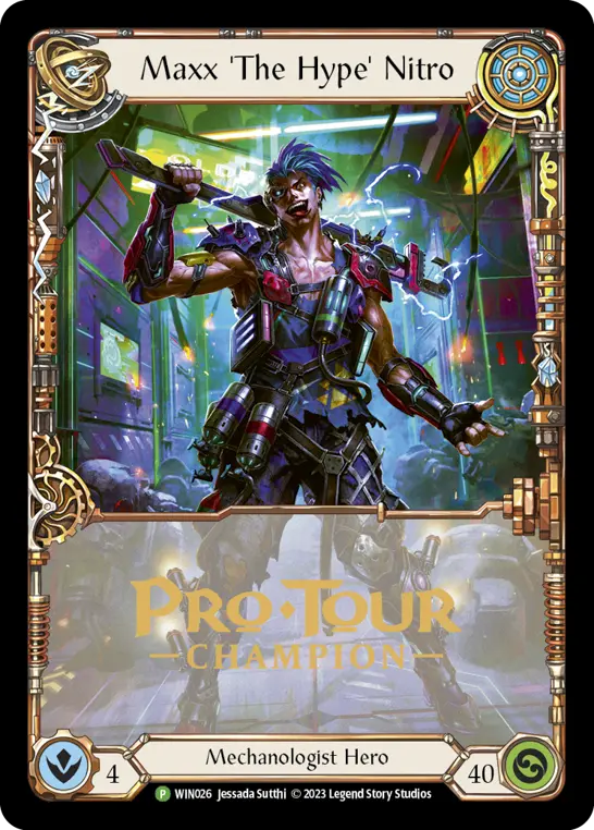 Maxx 'The Hype' Nitro WIN026-CF - Pro Tour Champion Cards - Bright Lights - Flesh and blood card