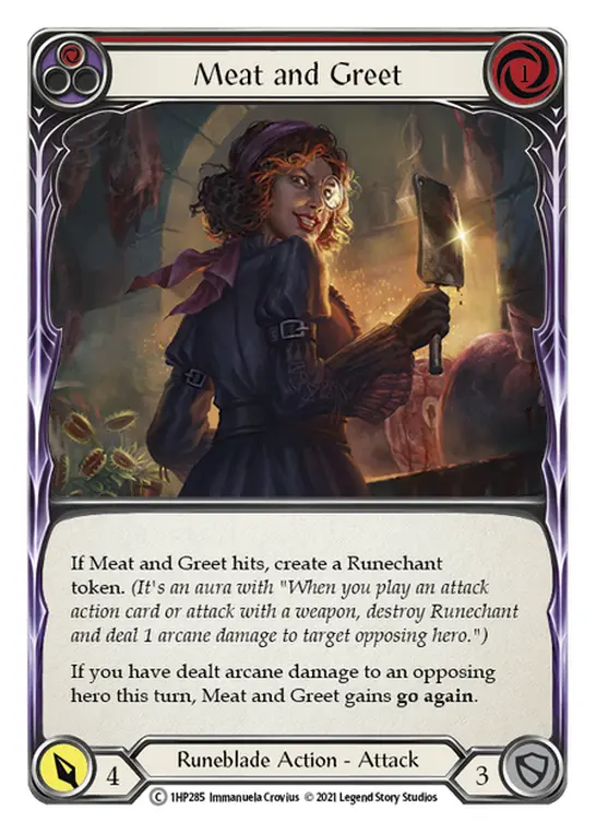 Meat and Greet RED 1HP285 - History Pack 1 - Flesh and blood card