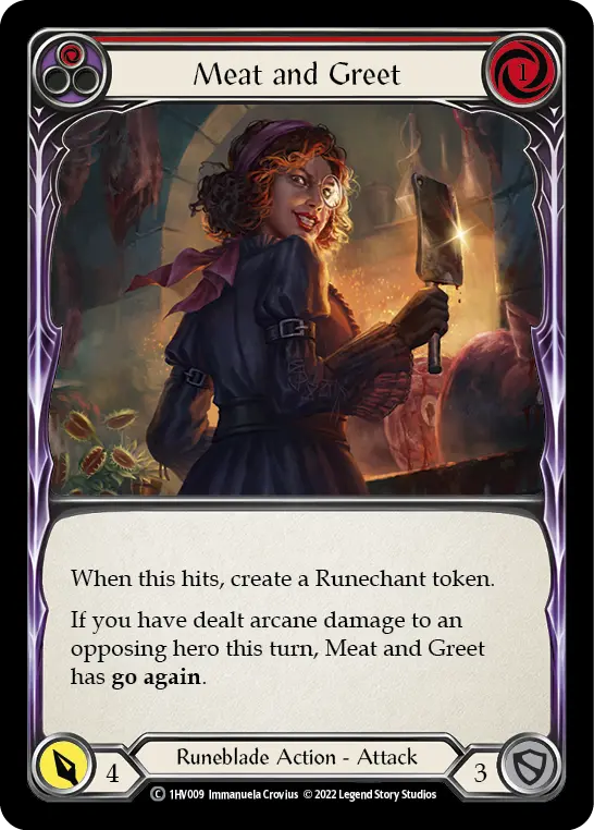 Meat and Greet RED 1HV009 - Viserai - Blitz Deck - Flesh and blood card