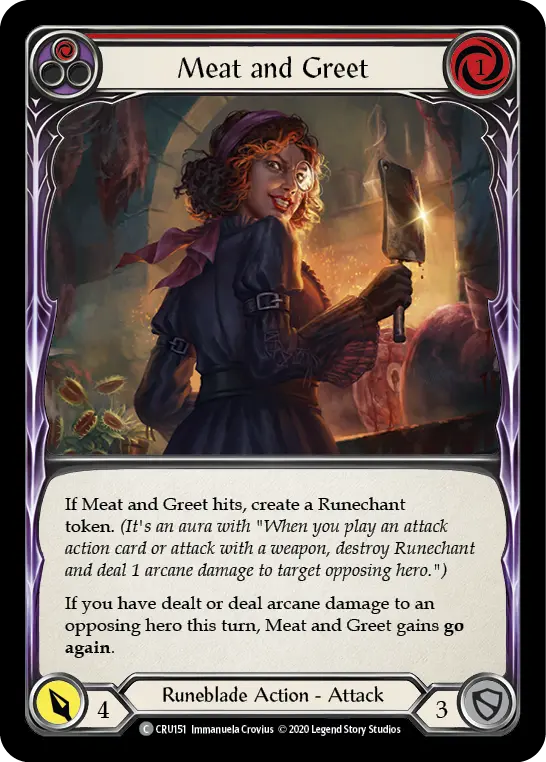 Meat and Greet RED CRU151 - Crucible of War - Flesh and blood card