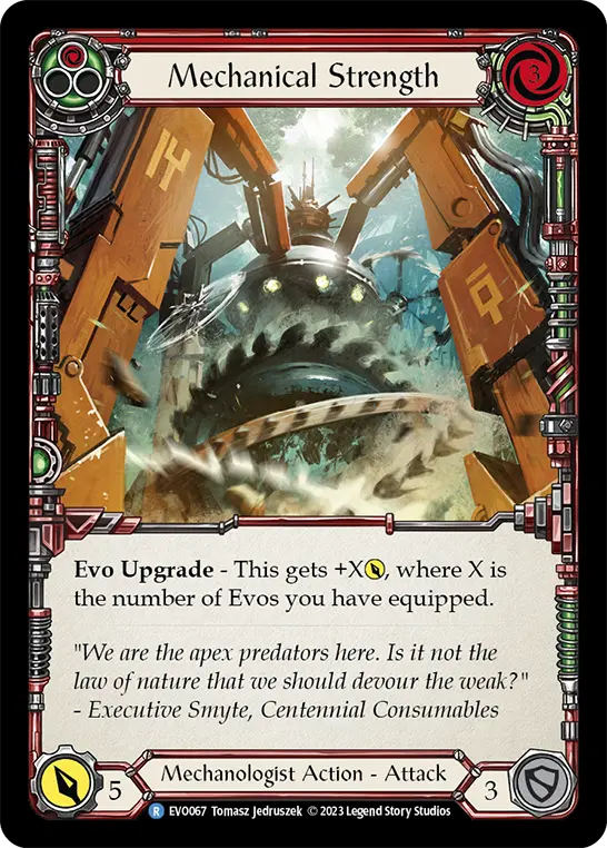 Mechanical Strength RED EVO067 - Bright Lights - Flesh and blood card