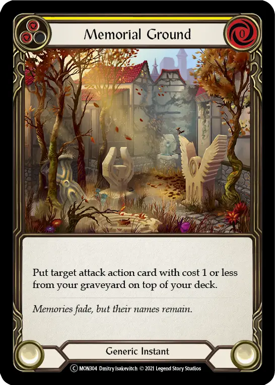Memorial Ground YELLOW U-MON304-RF - Monarch - Unlimited - Flesh and blood card