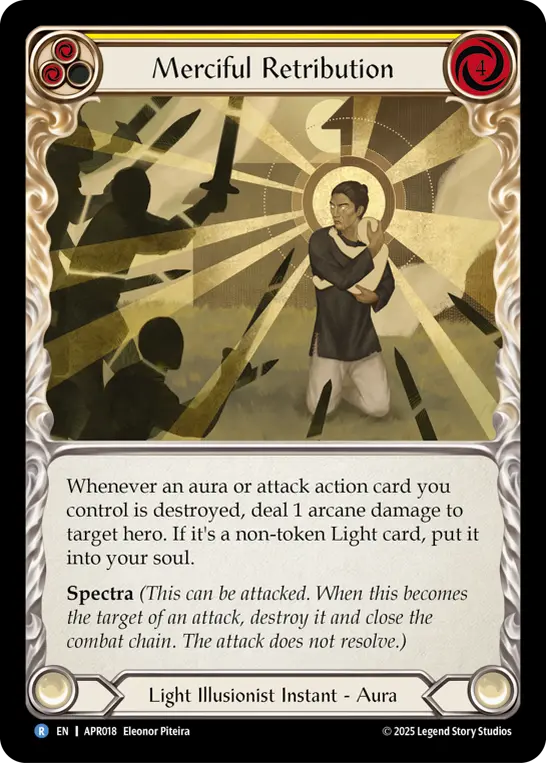 Merciful Retribution YELLOW APR018 - Armory Deck Legends - Prism Sculptor of Arc Light - Flesh and blood card