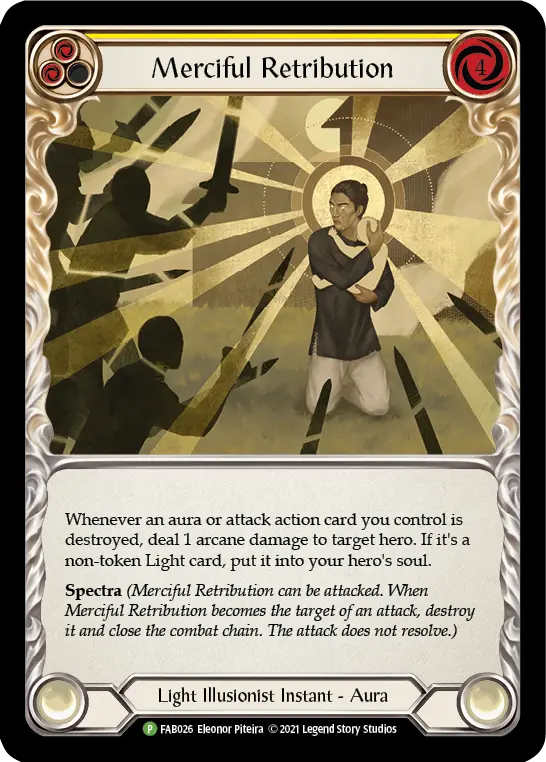 Merciful Retribution YELLOW FAB026-CF - Road to Nationals - 2021 - Flesh and blood card