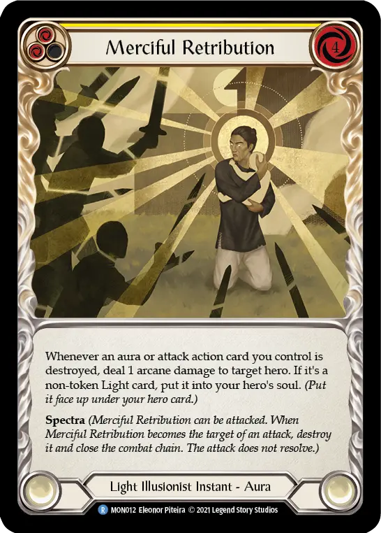 Merciful Retribution YELLOW MON012 - Monarch - Flesh and blood card