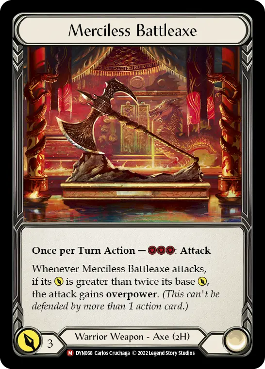 Merciless Battleaxe DYN068 - Dynasty - Flesh and blood card