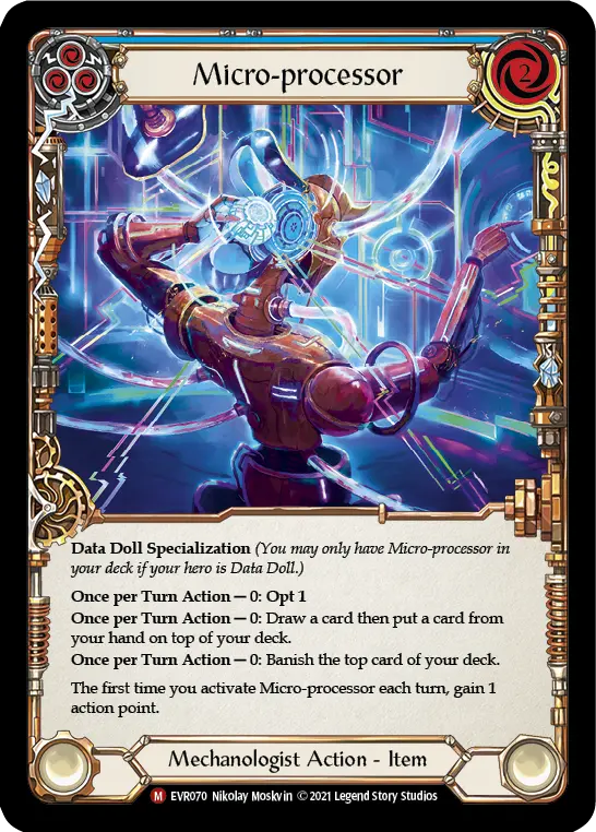 Micro-processor BLUE EVR070 - Everfest - Flesh and blood card