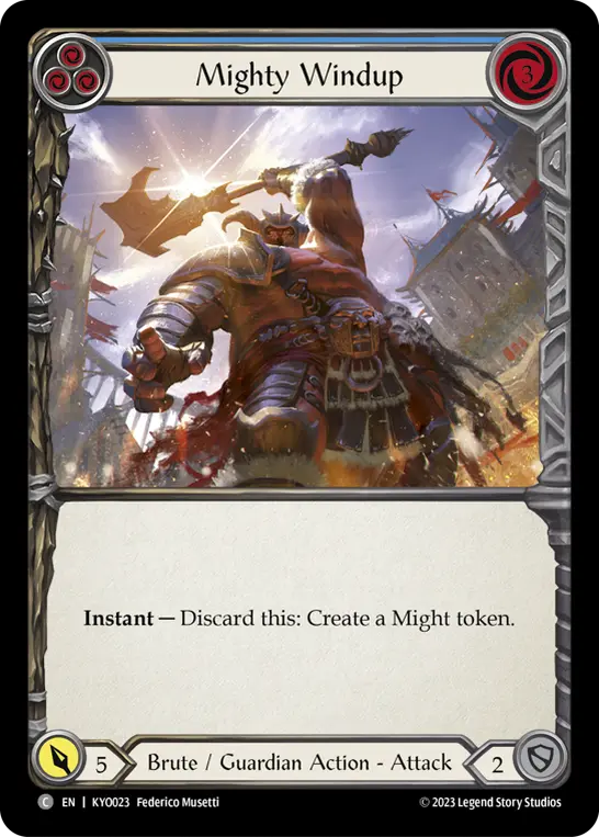 Mighty Windup BLUE KYO023 - Kayo - Heavy Hitters Blitz Deck - Flesh and blood card