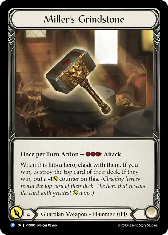 Miller's Grindstone VIC002 - Victor - Heavy Hitters Blitz Deck - Flesh and blood card