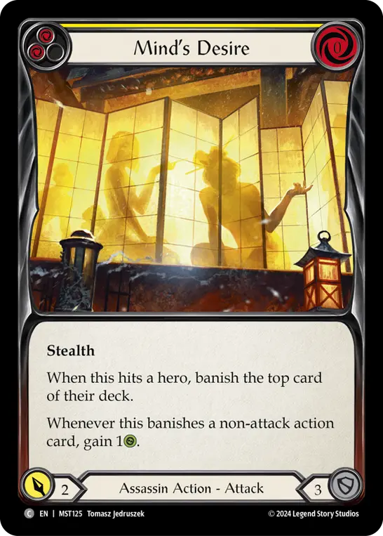 Mind's Desire YELLOW MST125 - Part the Mistveil - Flesh and blood card