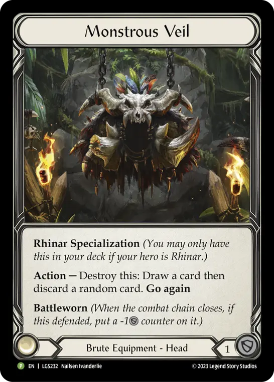 Monstrous Veil LGS232-RF - Pre-release - Heavy Hitters - Flesh and blood card