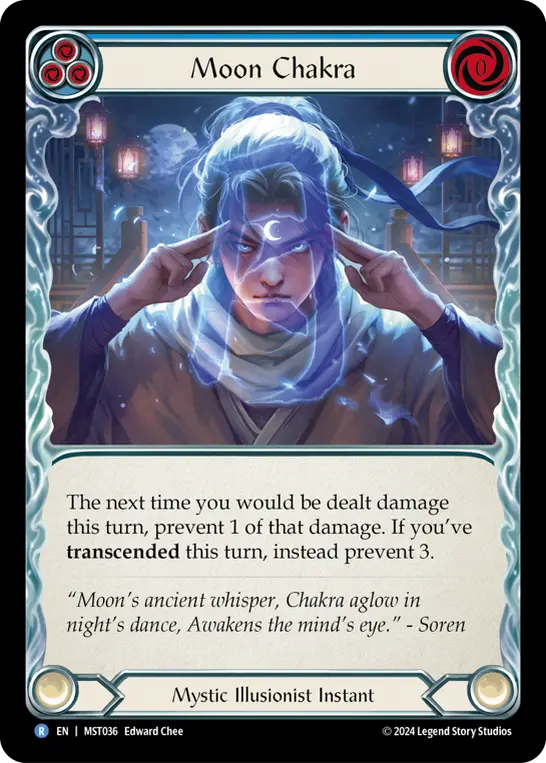 Moon Chakra BLUE MST036 - Part the Mistveil - Flesh and blood card
