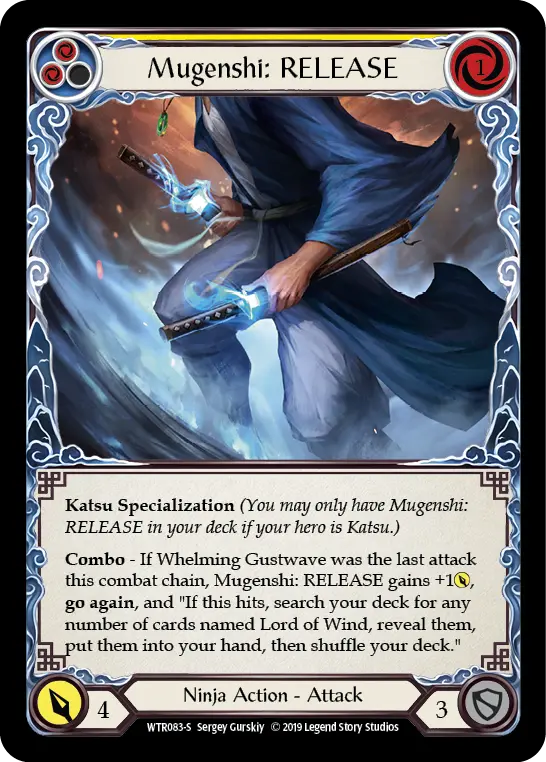 Mugenshi: RELEASE YELLOW WTR083 - Welcome to Rathe - Flesh and blood card