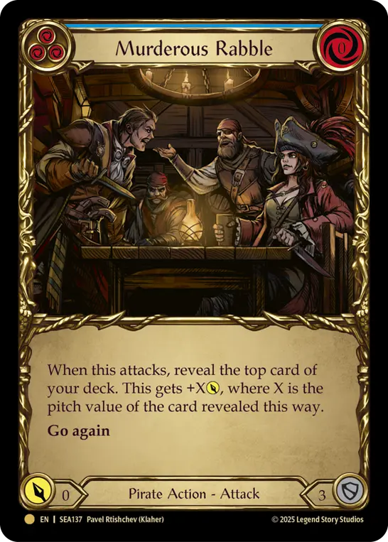 Murderous Rabble BLUE SEA137-TP - High Seas - Treasure Pack - Flesh and blood card