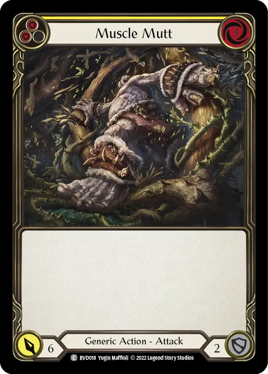 Muscle Mutt YELLOW RVD018 - Classic Battles: Rhinar vs Dorinthea - Flesh and blood card