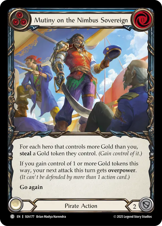 Mutiny on the Nimbus Sovereign BLUE SEA177 - High Seas - Flesh and blood card
