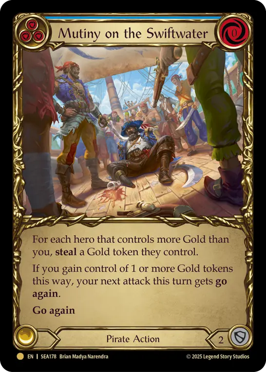 Mutiny on the Swiftwater BLUE SEA178-TP - High Seas - Treasure Pack - Flesh and blood card