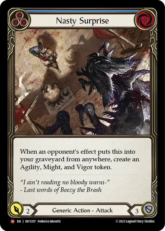 Nasty Surprise BLUE HVY207 - Heavy Hitters - Flesh and blood card