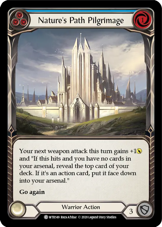 Nature's Path Pilgrimage BLUE U-WTR149-RF - Welcome to Rathe - Unlimited - Flesh and blood card