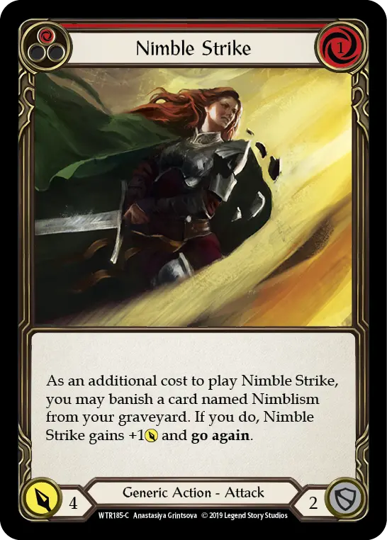Nimble Strike RED WTR185 - Welcome to Rathe - Flesh and blood card