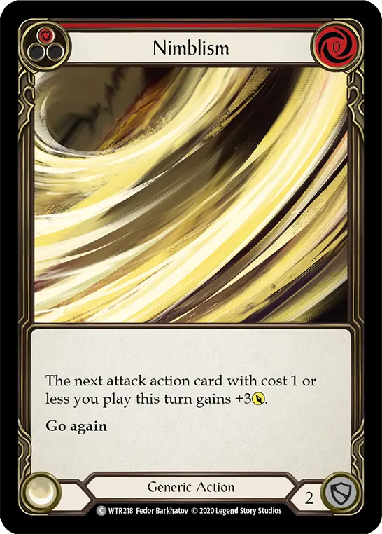 Nimblism RED R-WTR218 - Welcome to Rathe - Unlimited Revised - Flesh and blood card