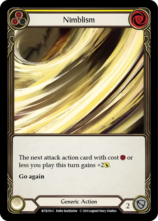 Nimblism YELLOW WTR219 - Welcome to Rathe - Flesh and blood card