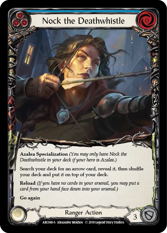 Nock the Deathwhistle BLUE ARC046 - Arcane Rising - Flesh and blood card