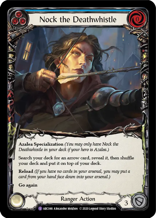 Nock the Deathwhistle BLUE U-ARC046-RF - Arcane Rising - Unlimited - Flesh and blood card