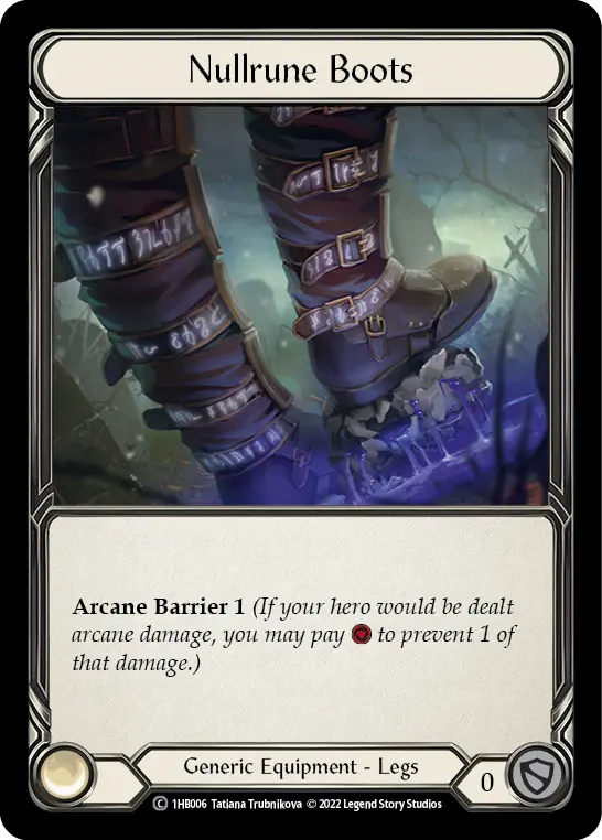 Nullrune Boots 1HB006 - Bravo - Blitz Deck - Flesh and blood card