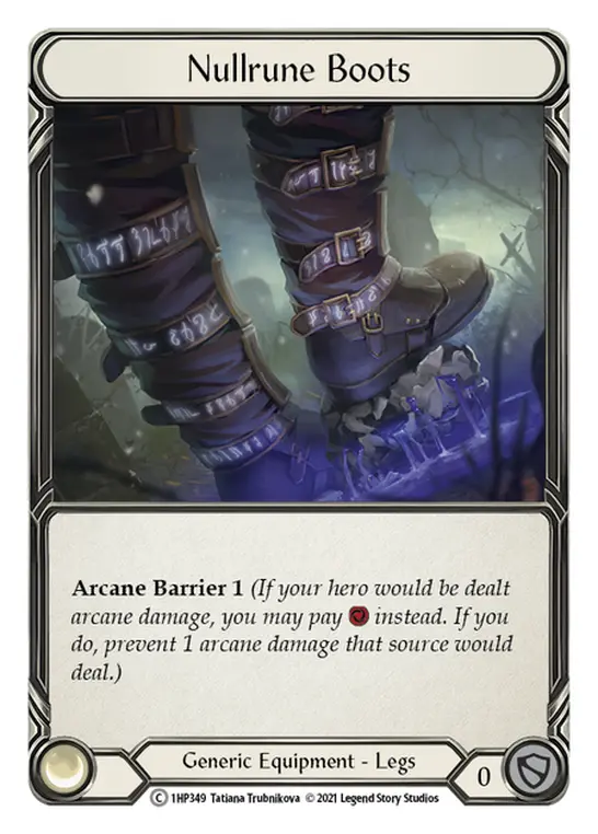 Nullrune Boots 1HP349 - History Pack 1 - Flesh and blood card