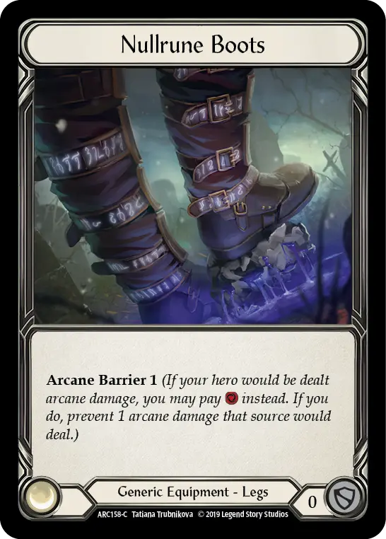 Nullrune Boots ARC158 - Arcane Rising - Flesh and blood card